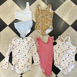 5 little girl swimsuit bundle